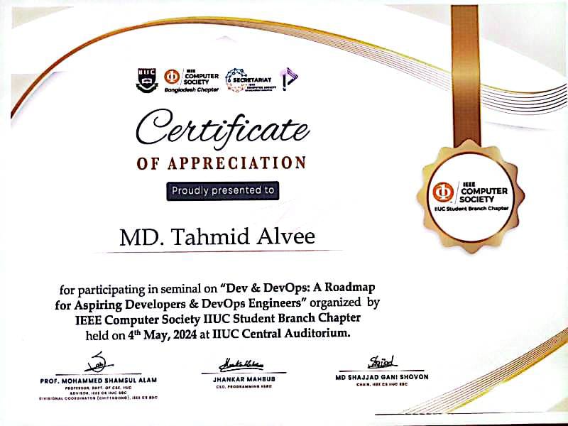 Dev & DevOps Certificate