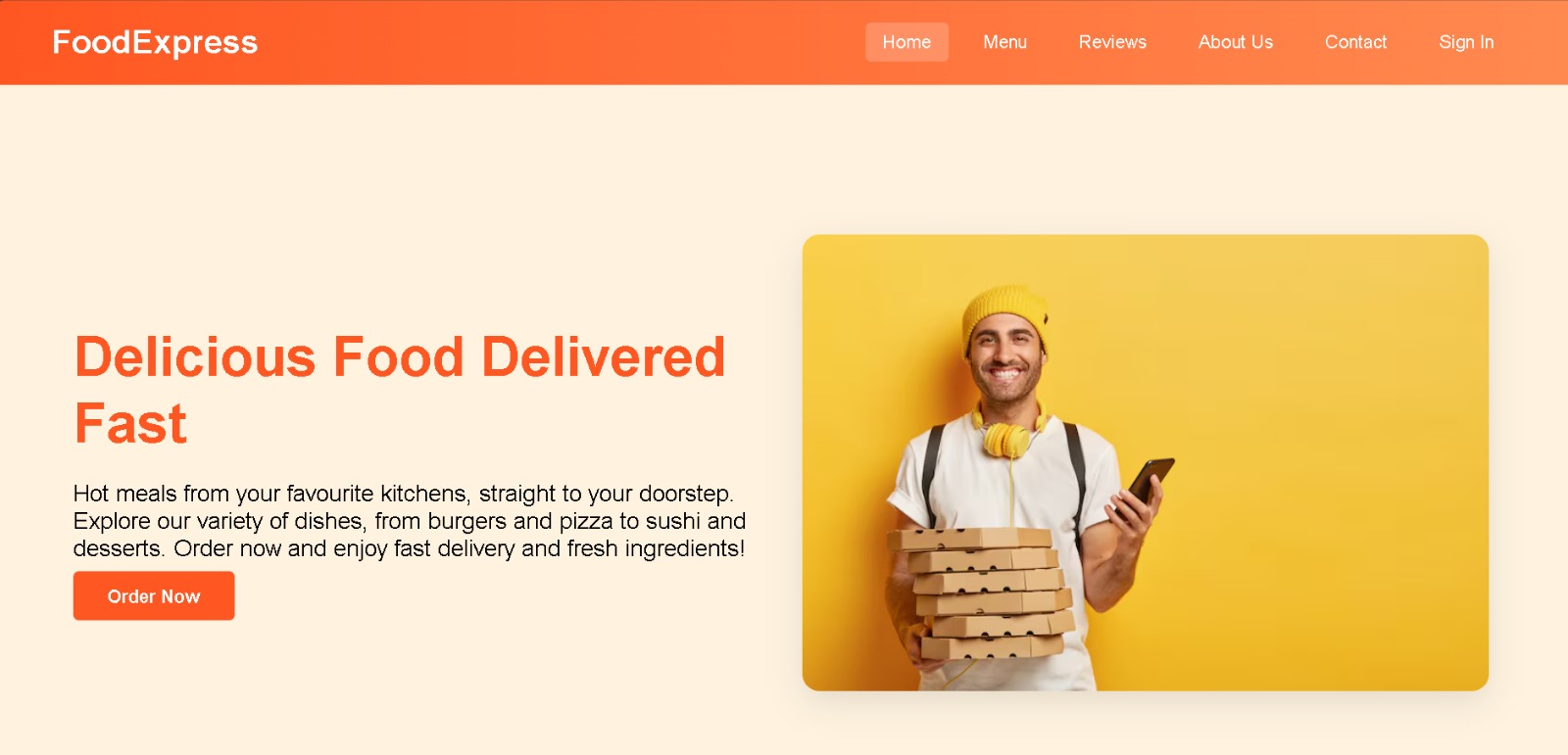 Food Delivery Website
